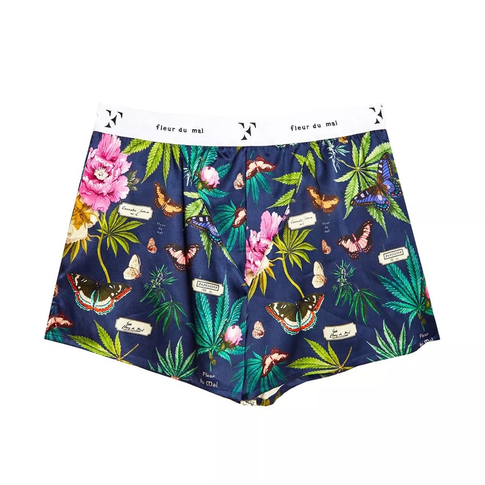 Fleur du Mal Unisex Boxer Shorts in Papillon Indigo